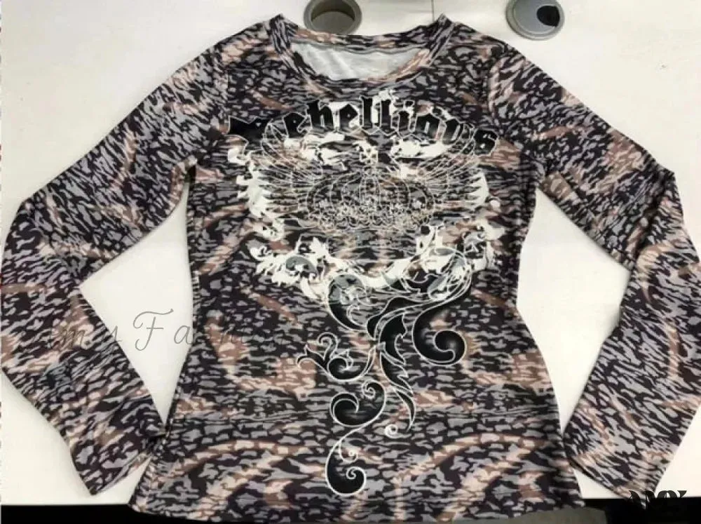 Amy Fashion - Long Sleeve Slim Fit Pullovers Tees