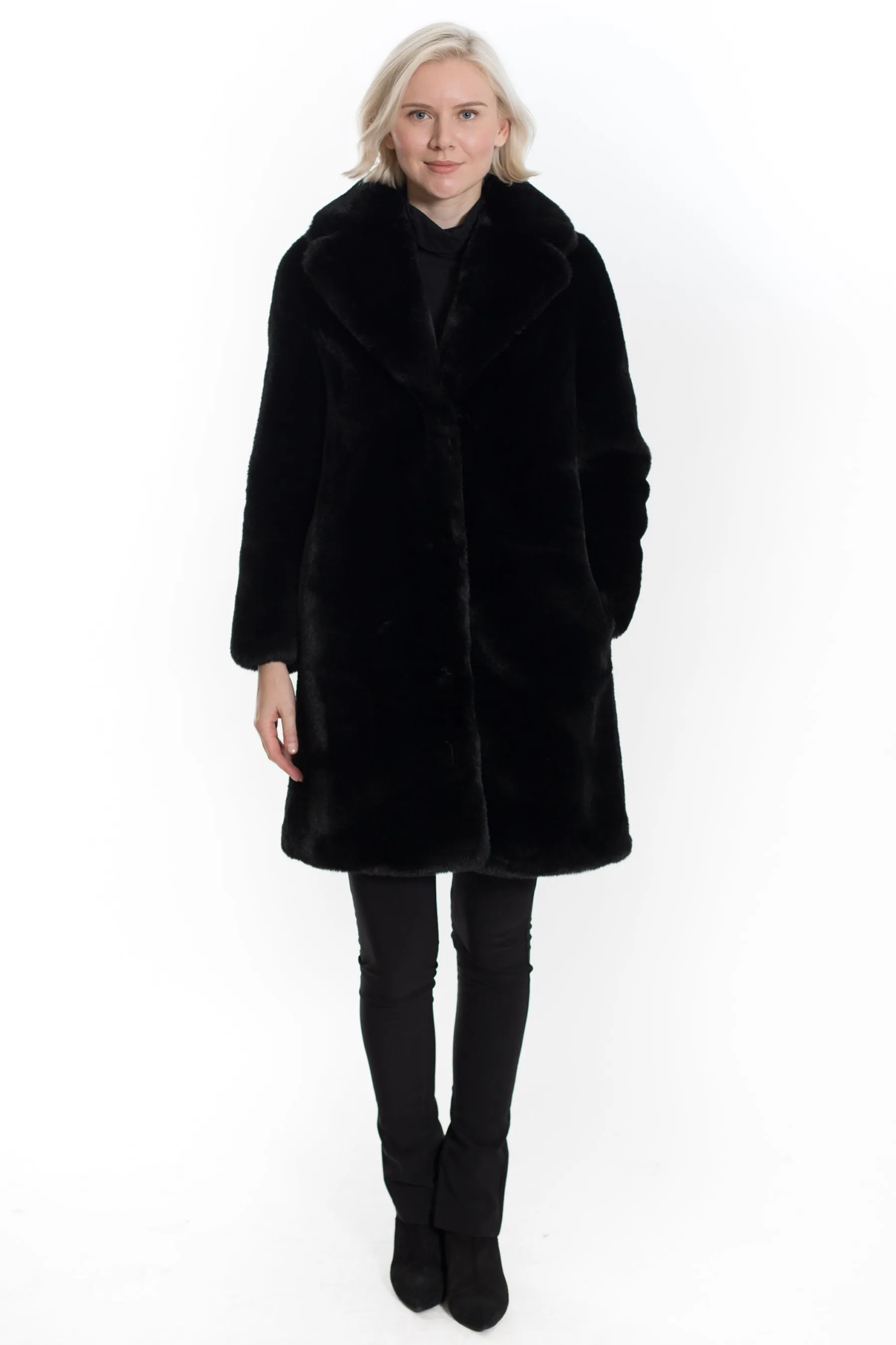 CALGARY - Long Plush Faux Fur Coat