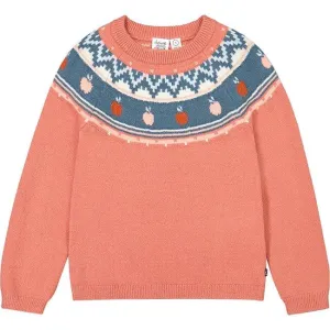 Deux Par Deux girls Icelandic knit pullover sweater