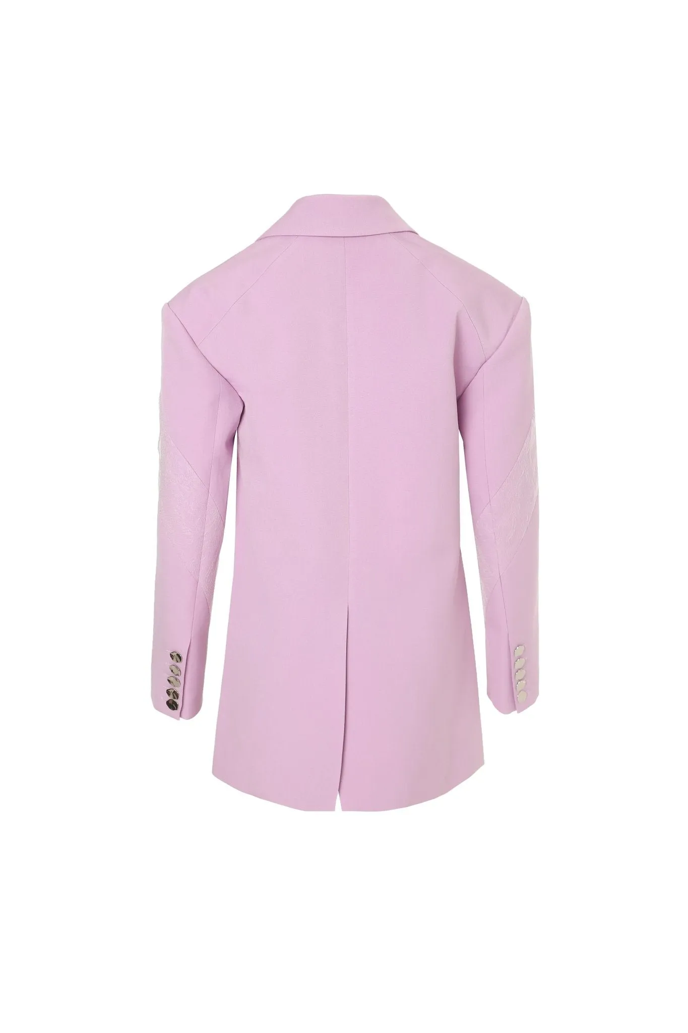Dream Purple Lace Layering Slim Fit Waist Cutout Blazer