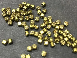 Golden Circular Resin Stones with Catcher (12SS - 3 mm)