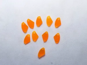 Orange Designer Uneven Plastic Stones - 12x12 mm