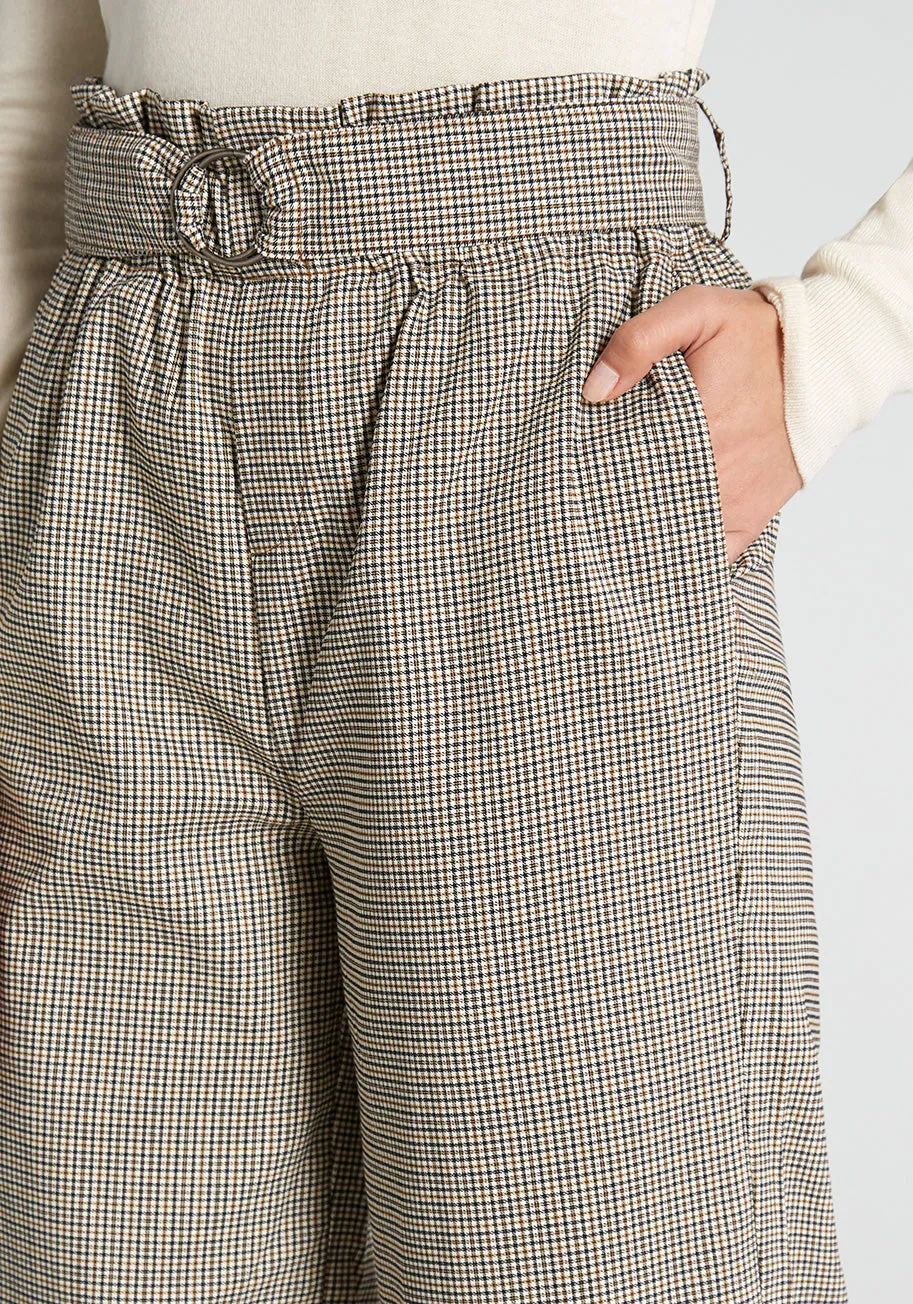 Plaid to Be Here Wide-Leg Pants