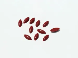 Ruby Red 2 Hole Eye Plastic Stones -10x21 mm