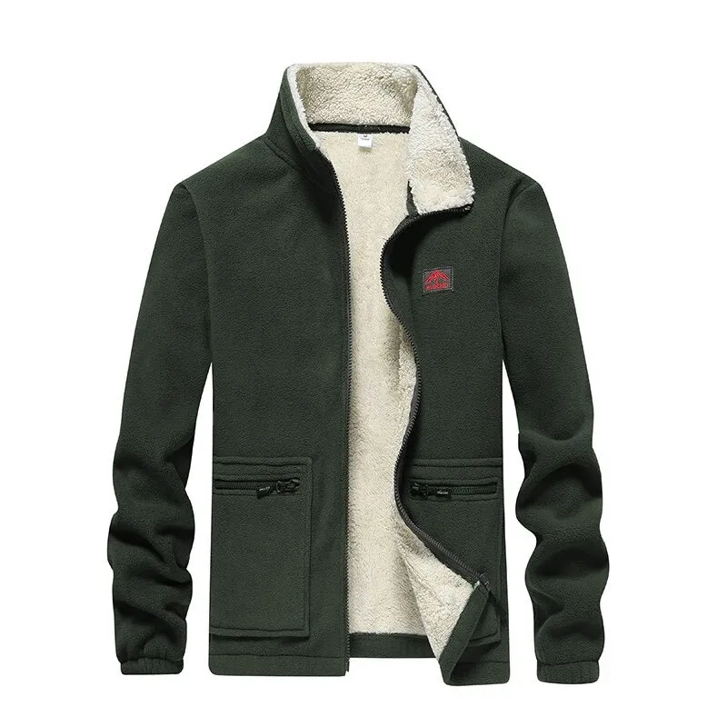 Thick Warm Bomber Winter Fleece Men Jackets